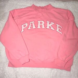 PARKE BUBBLEGUM MOCK NECK SWEATSHIRT
